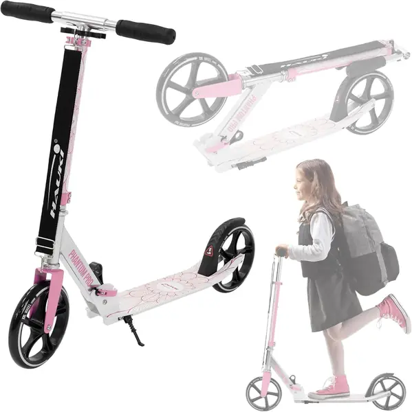 Cityroller Scooter Grün/Pink, Tretroller klappbar &…